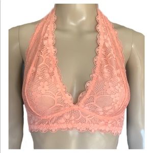 🔥BUNDLE🔥 Free People Galloon Lace Halter Bralette Light Orange Medium